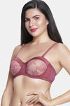 Amante Padded Wired Full Coverage Lace Bra - Autumn Rose — thumbnail 2